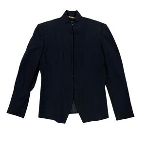 Womens Yigal Azrouel Black Sleek Casual‎ Blazer Jacket XS